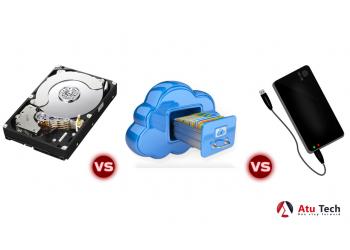 Beneficiile stocarii interne vs. stocare externa vs. Cloud