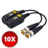 Pachet 10 bucati X Set videobalun 4K 8MP/5MP AHD/CVI/TVI