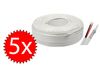 5 ROLE X Cablu coaxial CUPRU RG6 + 2X0,75 alimentare 100M Safer