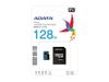 CARD MicroSD ADATA 128GB Clasa 10 cu adaptor, AUSDX128GUICL10A1-RA1