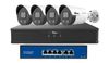 Kit supraveghere video Safer, 4 camere Full Color 2MP, LED 30m, NVR 4 canale 8 MP, Switch 4 porturi PoE, SAF-4XNVRSP4MP-2