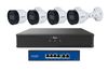Kit de supraveghere IP pentru exterior, simplu, 4 camere 5MP, IR 30m, NVR, KITIP5MP8M-S