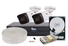 Kit complet 2 camere supraveghere video pentru exterior, 2K 5MP, 3.6mm, IR80m, Audio, Functii AI, KIT2EFHD-TW