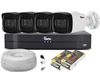 Kit supraveghere video cu 4 camere exterior Full HD, IR 80m, KIT4X2MPEXT80-SAF-I2-TW