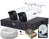 Kit supraveghere video 2 camere, complet, FULL HD, IR 80m, 1 x HDD, SAF-2EXTFHDIR30-1-TW