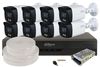 Kit de supraveghere video 8 camere exterior Full HD, 3.6 mm, LED alb 40m, Audio, DVR 8 canale, WizSense, Dahua KITEXT8FULLHD-2