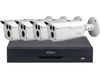 Sistem supraveghere 4 camere exterior 5MP IR 80 metri Dahua