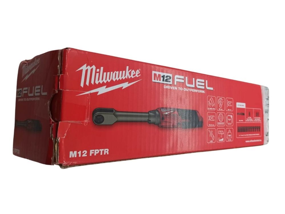 [RESIGILAT] Cheie cu clichet Milwaukee M12 FPTR-0 Fuel Insider, 80Nm, 350 RPM, pass-through 15mm, tubulare 8-21mm, motor fara perii, 4933499413-R1