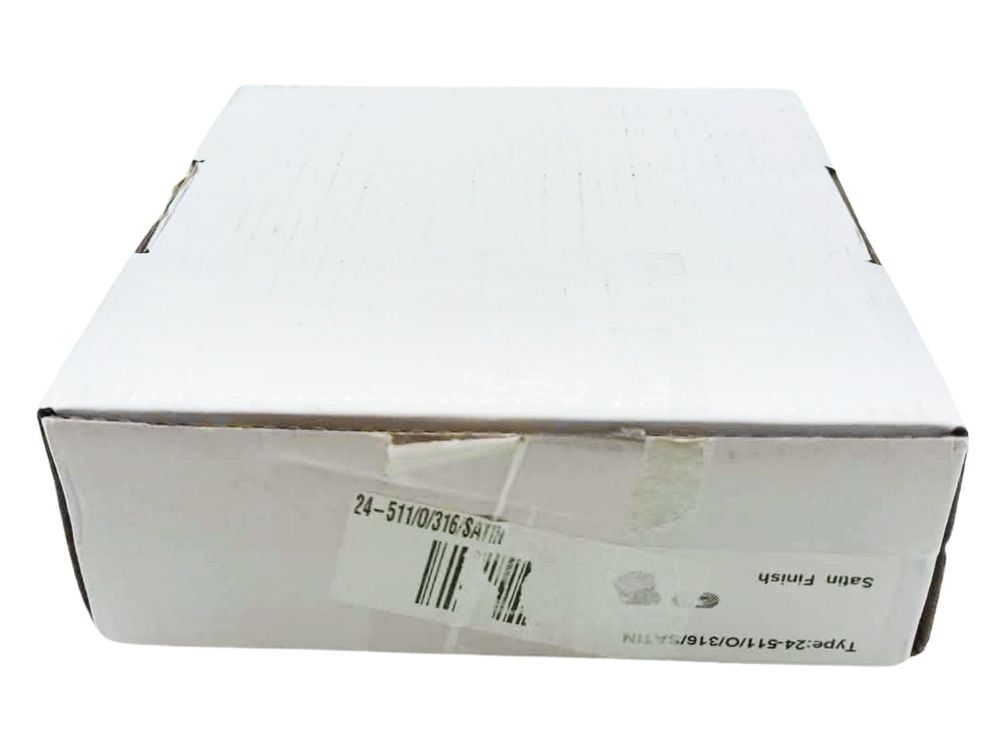 [RESIGILAT] Set manere poarta TEK, inox satinat AISI 316, buton cilindric cu arc, rezistent la coroziune, exterior, 24-511/O/316/SATIN-R1