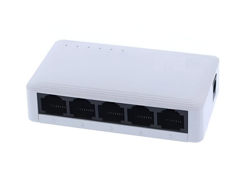 Switch IMOU cu 5 porturi Gigabit, Plug and Play, Indicator LED, Protectie la supratensiune, SG105C