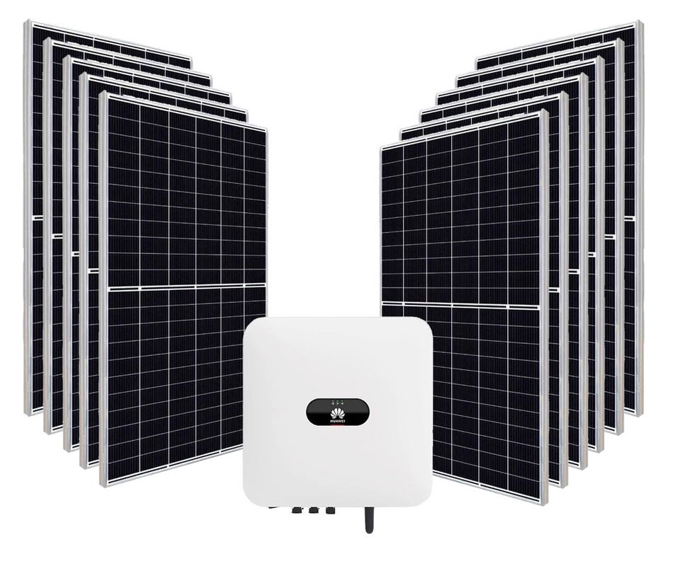 Sistem fotovoltaic Monofazat, Hibrid 6KW, Invertor Huawei si Panou fotovoltaic Canadian Solar Hiku6 555W, 11xCS6555+6KTL
