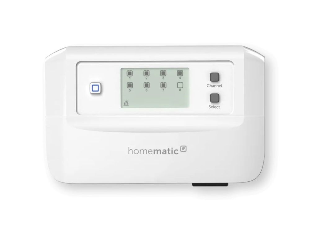 Termostat pentru incalzirea in pardoseala, 8 canale, 230 V / 50 Hz, aplicatie mobila, Homematic HmIP-FALMOT-C8