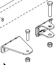 Set suporti metalici de fixare pentru automatizarea LINEARK50024, KING GATES 1722C6
