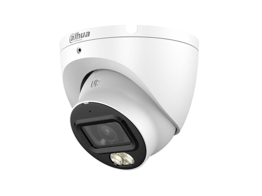 Camera HDCVI dome Dahua 5MP, 2.8 mm, Smart Dual Light IR + lumina alba 30 m, Starlight 3D NR DWDR, microfon integrat, avertizare luminoasa, IP67, HAC-HDW1500TLM-IL-A-0280B-S3