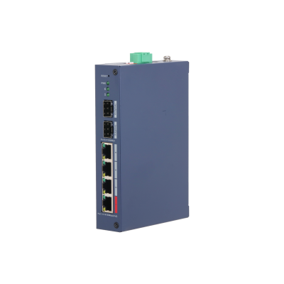 Switch industrial PoE, 4xRJ45 10/100 PoE, 2xSFP 1Gb, 90W Hi-PoE, 250m Extend, IP30, CHS4206-4ET-90