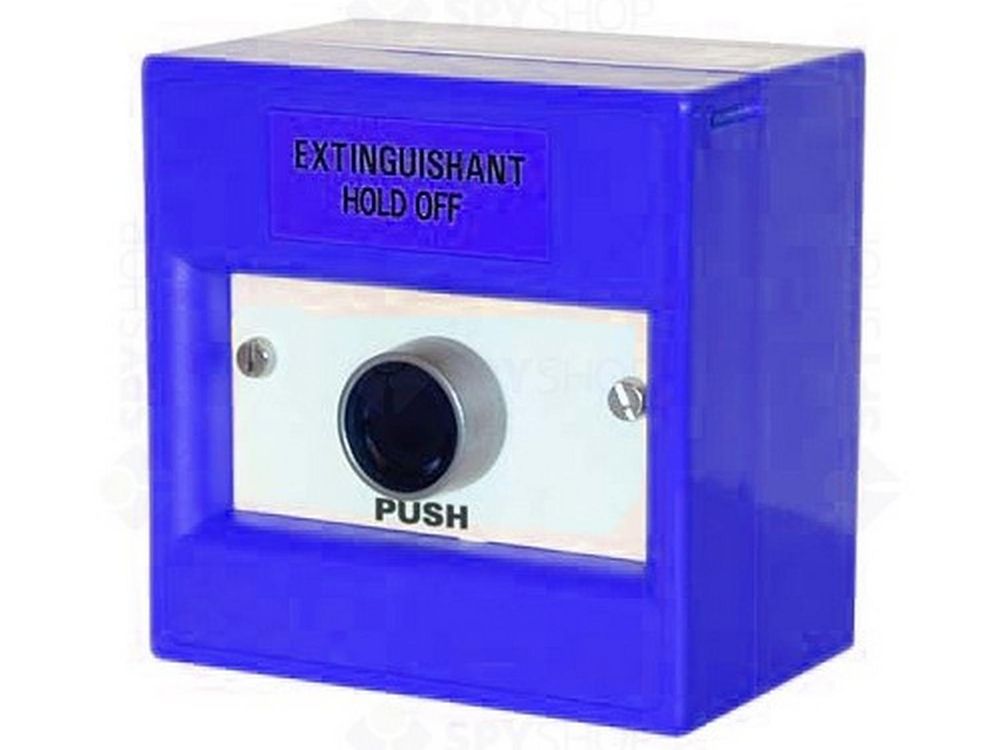 Buton de panica albastru, 240V, contact NO/NC, montaj aparent, KAC WB-9403/SB