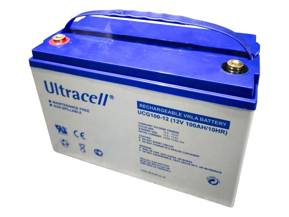 Acumulator VRLA 12V, 100Ah Deep Cycle Gel, Ultracell UCG100-12 F11, Terminal F11