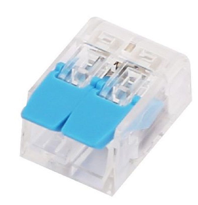 Set 10x Conectori 2 poli pentru doza 0,08 - 2,5mm transparent/albastru