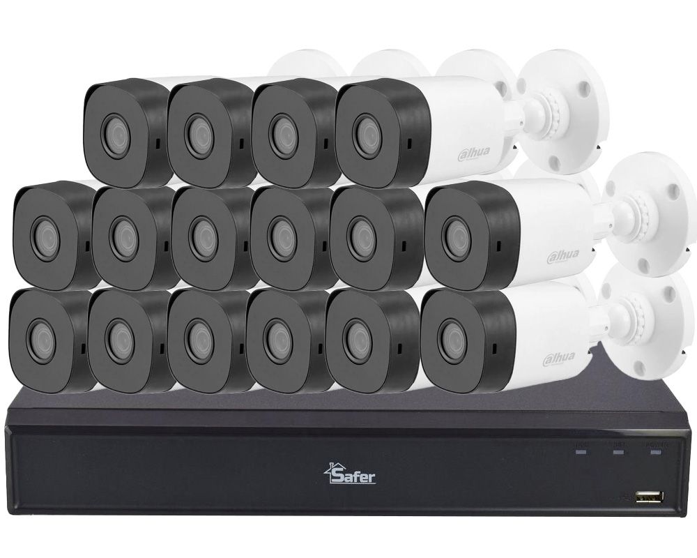 Sistem supraveghere 16 camere de exterior rezolutie 1080p, IR 20 metri, KIT16AHDEXTHD