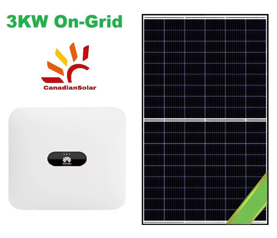 Pachet 3KW Hybrid Trifazat Canadian Solar si Huawei