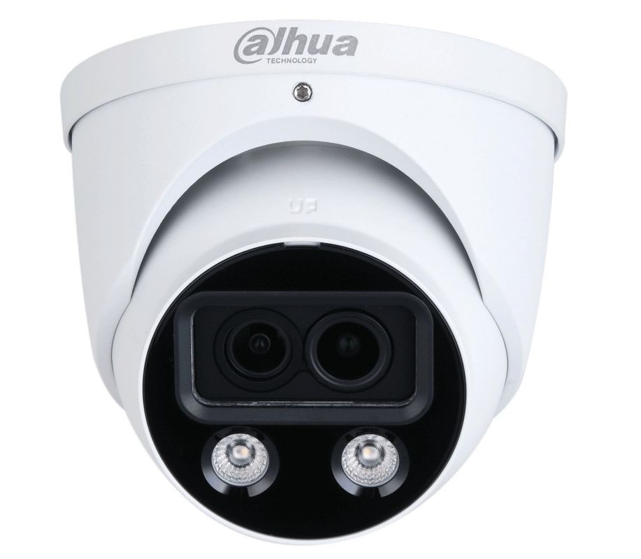 Camera IP Dahua IPC-HDW5449H-ASE-D2-0280B, WizMind, 2 lentile, AI, 4MP, 2.8mm, Iluminare duala 50m, detectie faciala, microfon, difuzor, ePoE