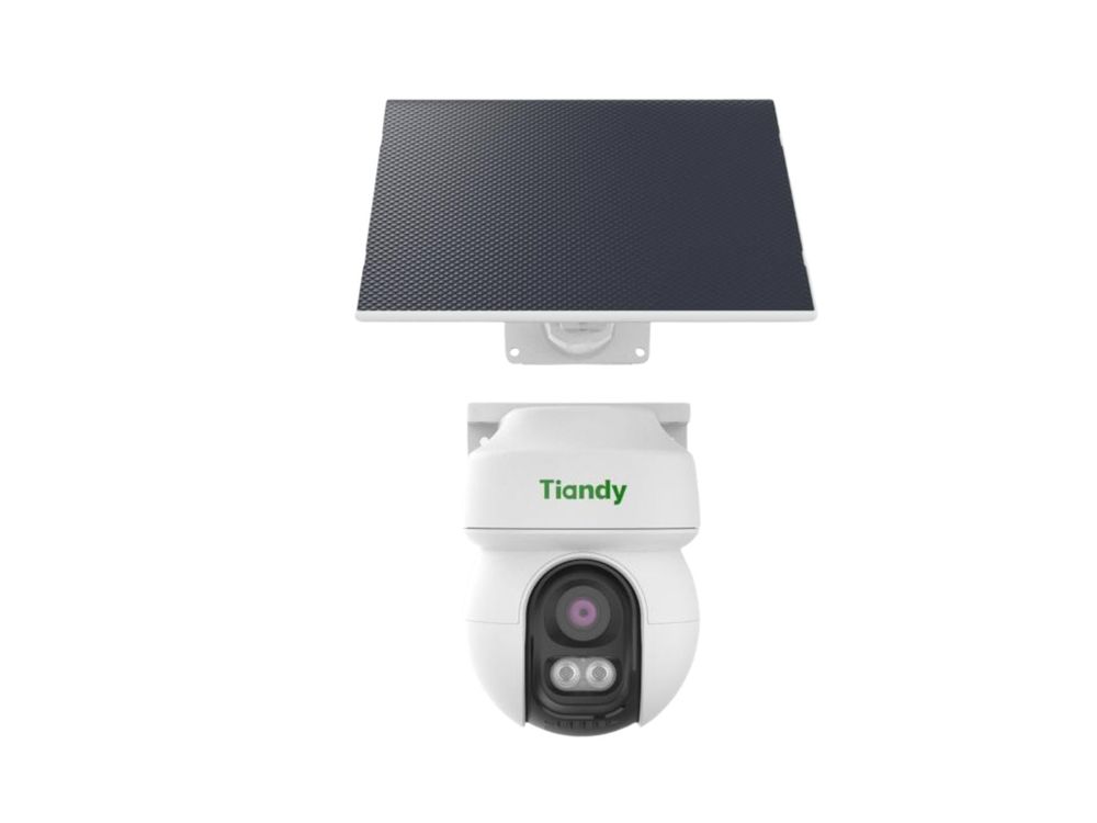Camera supraveghere 4G cu panou solar Tiandy, 4mm, 3MP, Rotire si inclinare din aplicatie, Iluminare duala, Microfon, Alarma, Slot CardSD, IP65, TC-H333K 9DA-4