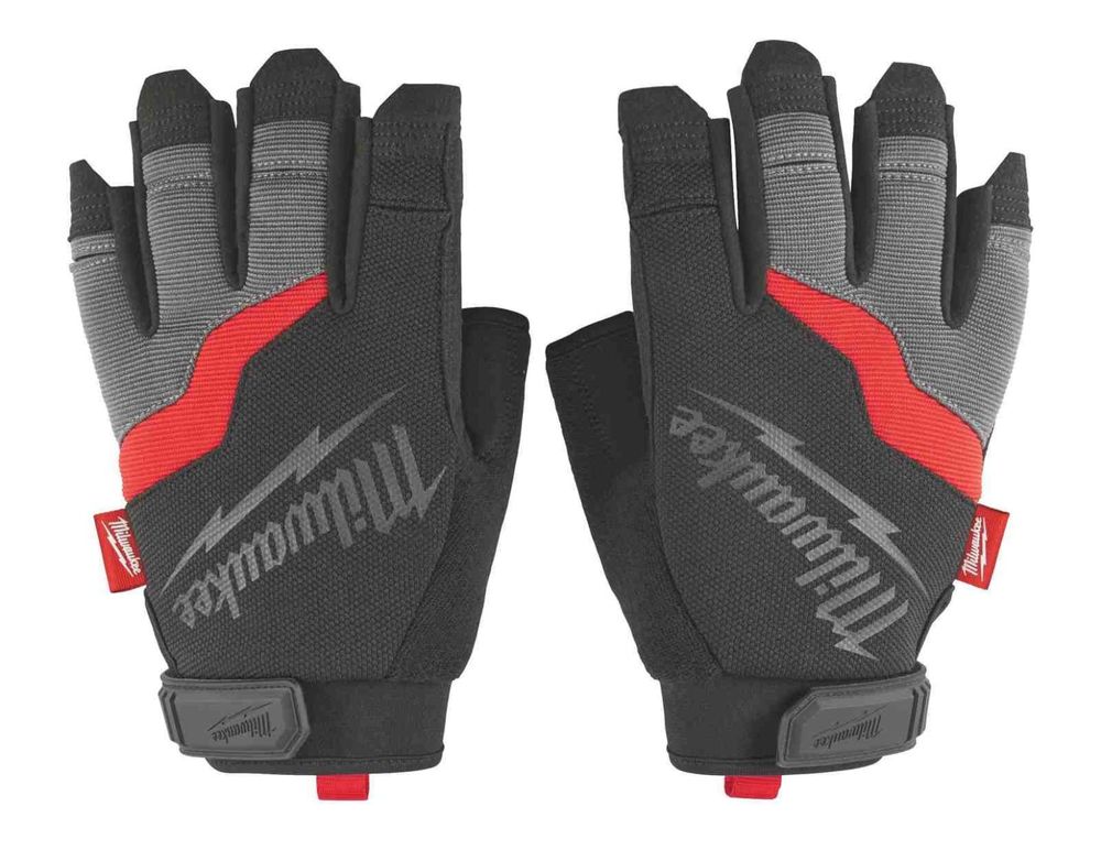 Manusi de protectie fara degete Milwaukee, marime 11/XXL, cusatura intarita, material respirabil, 48229744