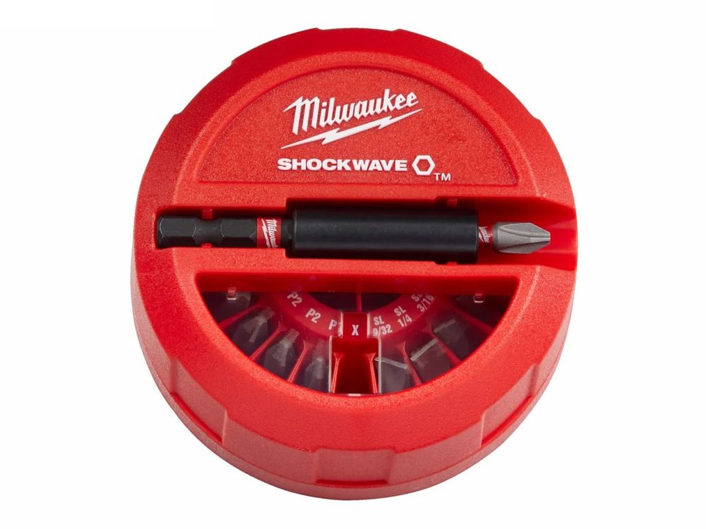 Set biti de impact Milwaukee SHOCKWAVE Impact Duty PUCK 15 piese, SHOCKZONE, suport magnetic, SKU 4932430904