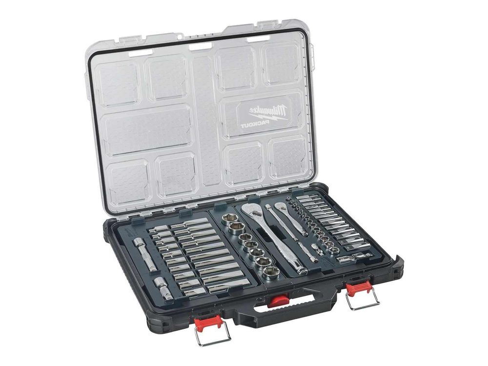 Set chei tubulare Milwaukee, 1/4 si 1/2, 63 bucati, 4932493661