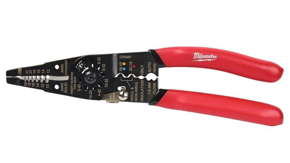 Cleste multifunctional dezizolare si sertizare Milwaukee, diametre 0.75-6mm, taietor de bolturi M2.5- M5, 4932493816
