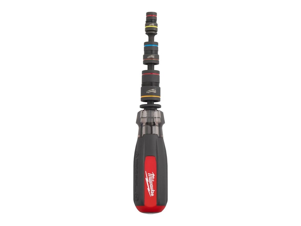 Surubelnita 6 in 1 cu impact Milwaukee, 3 capete SHOCKWAVE, maner ergonomic anti-cojire, 4932498179