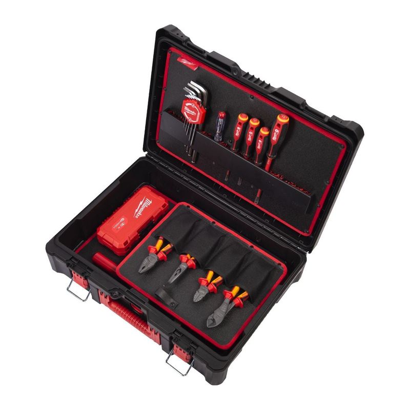 Set scule electrician 62 piese Milwaukee Packout, VDE, 4932499466