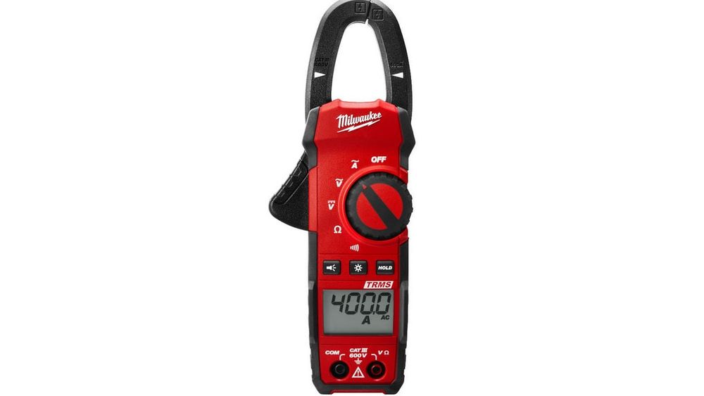 Cleste ampermetru Milwaukee, TRMS, CAT III 600V, LED incorporat, tester electric, 2 baterii AA, 4933427315