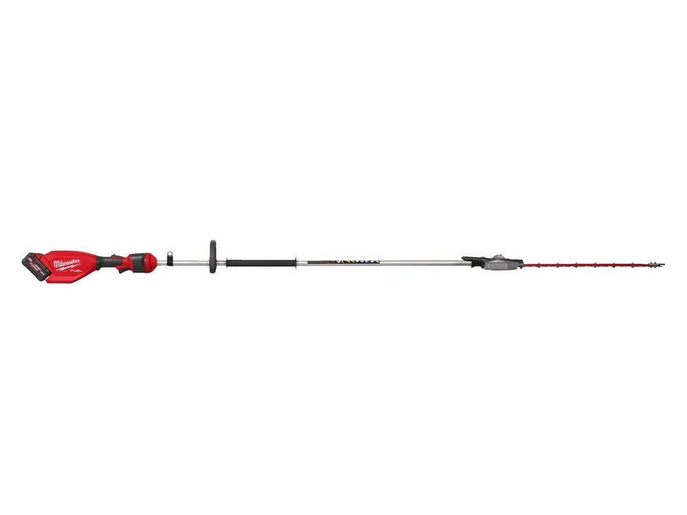 Trimmer pentru gard viu cu tija extinsa Milwaukee M18 Fuel FHETE27-802, cu acumulator si incarcator, 267cm, 13 pozitii de operare, 4933492911