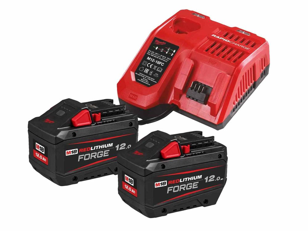 Set acumulatori si incarcator Milwaukee M18 Forge, 12Ah, Li-ion, 4933498610