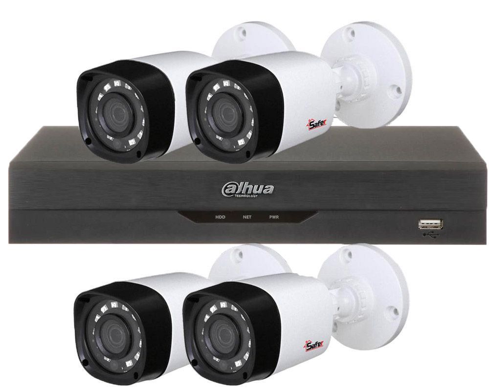 Sistem 4 camere exterior IR 20M, lentila 2.8mm, DVR Dahua 4 canale FULL