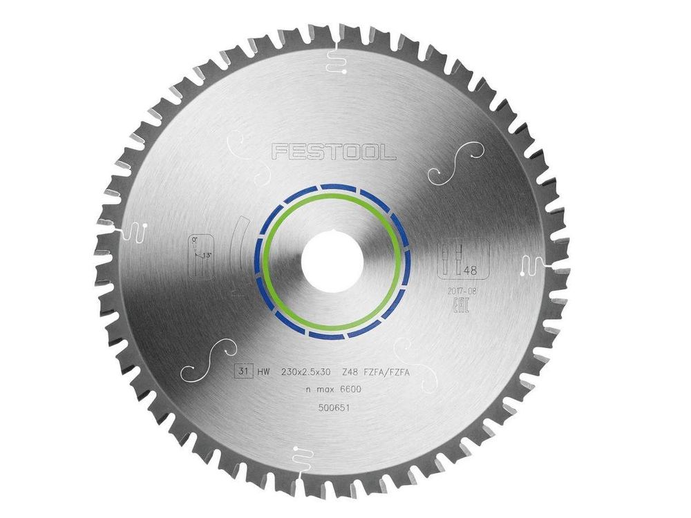 Disc pentru circular Festool HW 230x2,5x30 F48, taiere in otel, diametru 230mm, forma dinte tip F, 500651