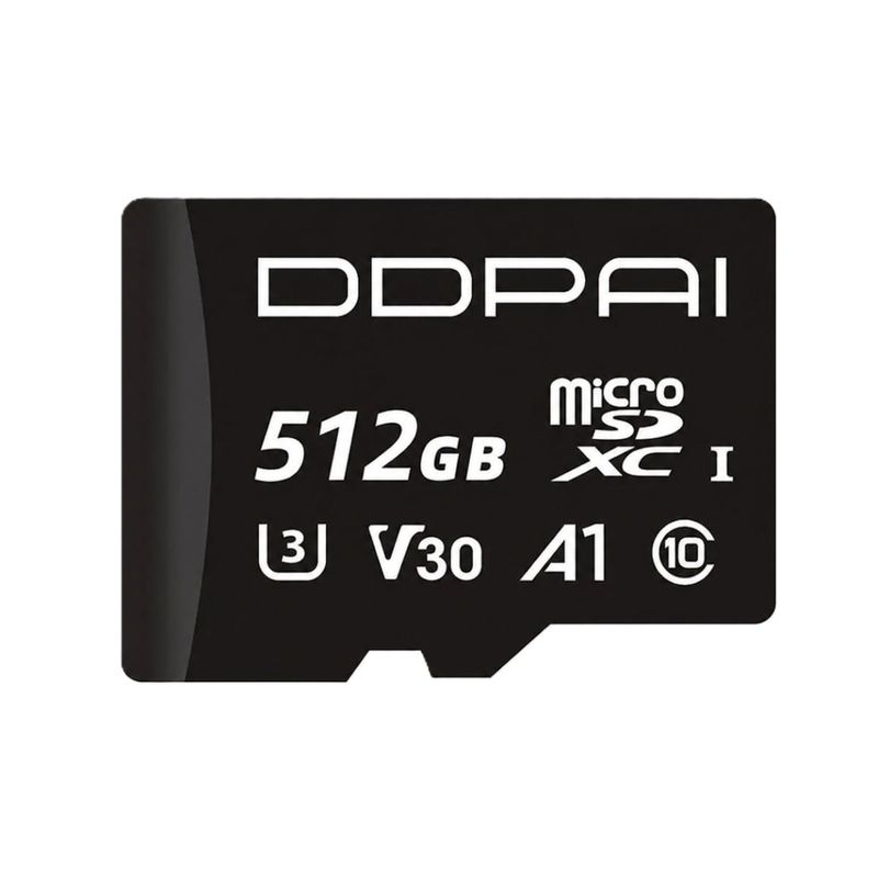 Card Micro SD DDPAI-512GB, Clasa 10, stocare de mare viteza, 512GB