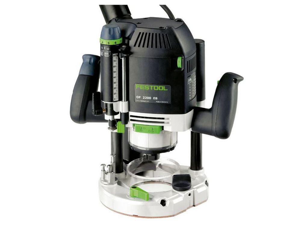 Masina de frezat Festool OF 2200 EB-Plus, 10.000-22.000 RPM, cursa frezare 80mm, accesorii, cutie, cablu 4m, 576215