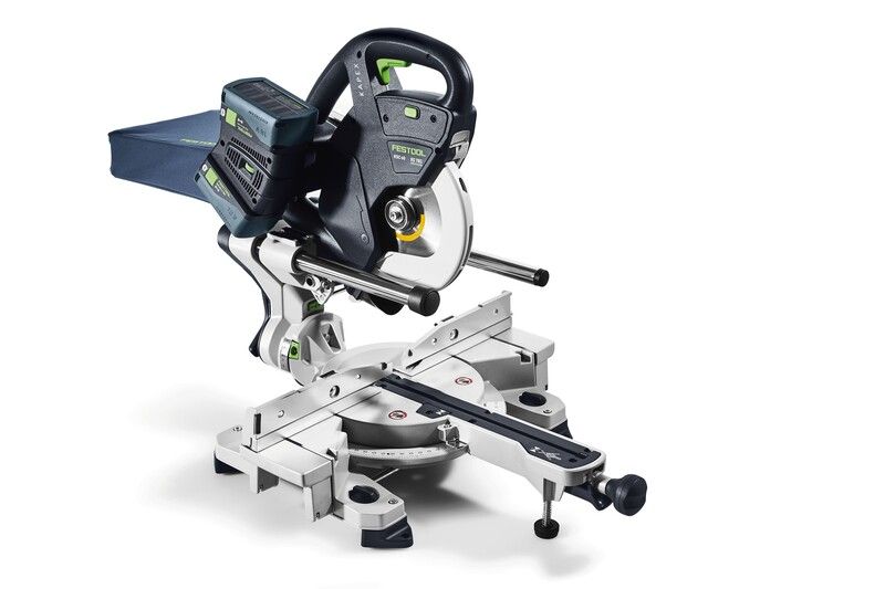 Fierastrau circular stationar cu sanie Festool KAPEX KSC 60 EB 5.0 l-Plus, 2x acumulatori 18V, motor fara perii, 577954