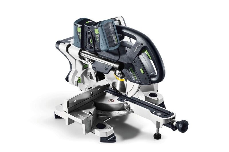 Fierastrau circular stationar cu sanie acumulator si set Festool KAPEX KSC 60 EB 5.0 I-UG-set, 2x acumulatori 18V, motor fara perii, 577958