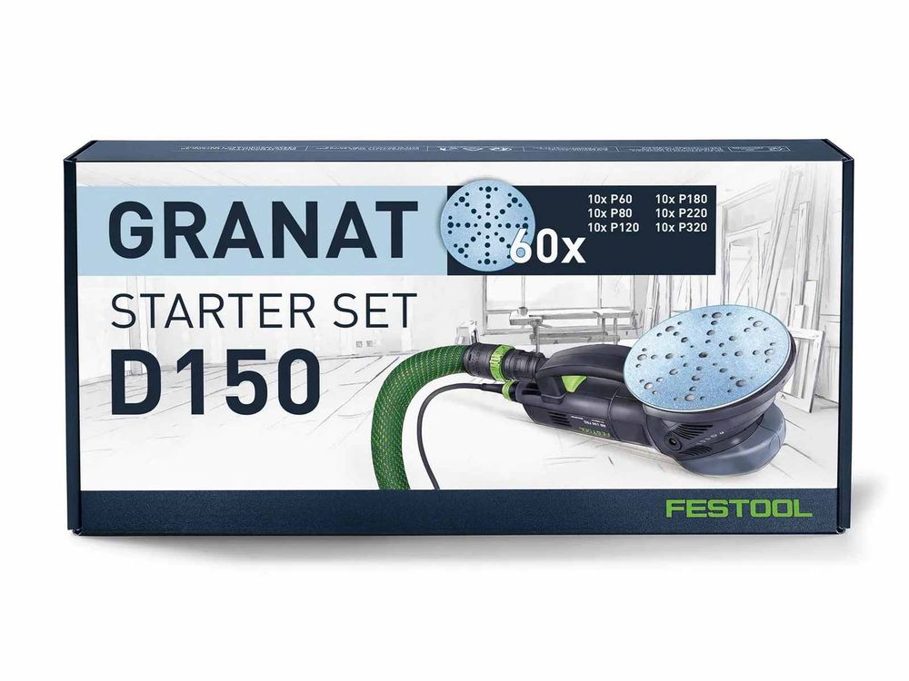 Set discuri abrazive Festool D150 GR-Set Granat, diametru 150mm, granulatie P60-P320, 578166