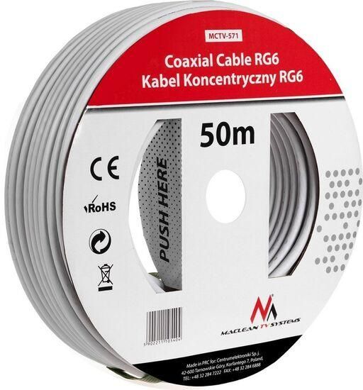 Cablu coaxial camere supraveghere Rola 50m RG6