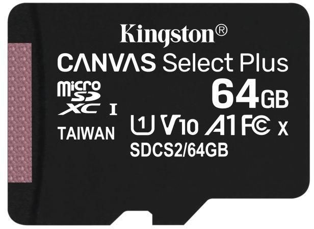 Card de memorie microSD 64Gb Kingston Clasa 10, SDCS2/64GBSP