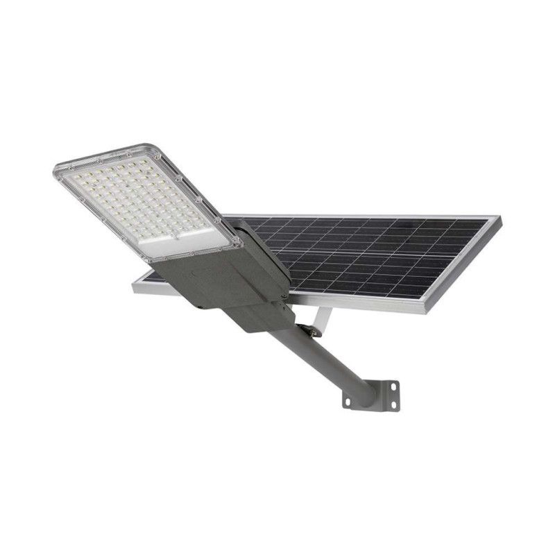 Lampa stradala cu acumulator si panou solar V-TAC VT-15111ST, 2500 lm, IP65, 90 grade, telecomanda, baterie LiFePO4, SKU-10227