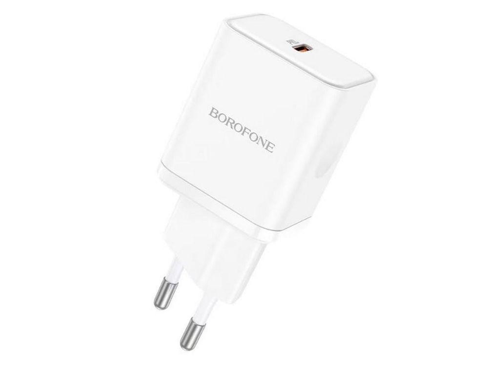 Incarcator retea BN6, 20W, 1x USB Type C, plastic alb, Borofone 6974443384291