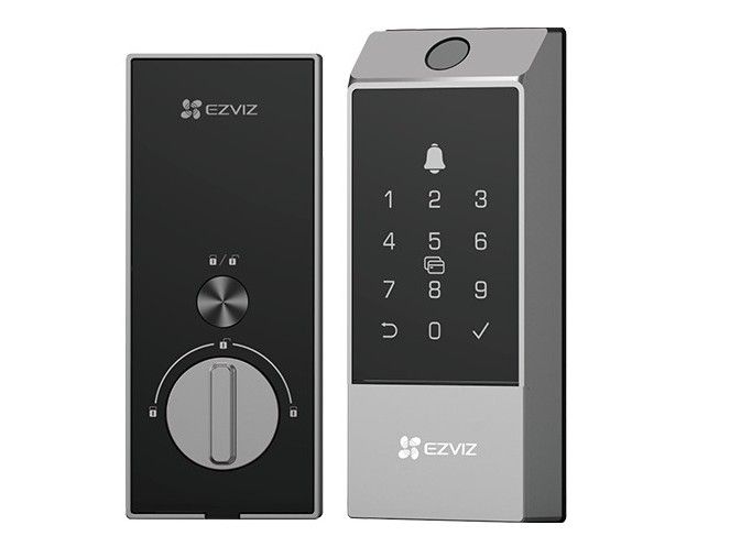 Incuietoare inteligenta EZVIZ DL04 Pro, Wi-Fi 2.4GHz, amprenta, cod, card, control din aplicatie, alarma anti-tamper, IP55, CS-DL04 (WBCPM)