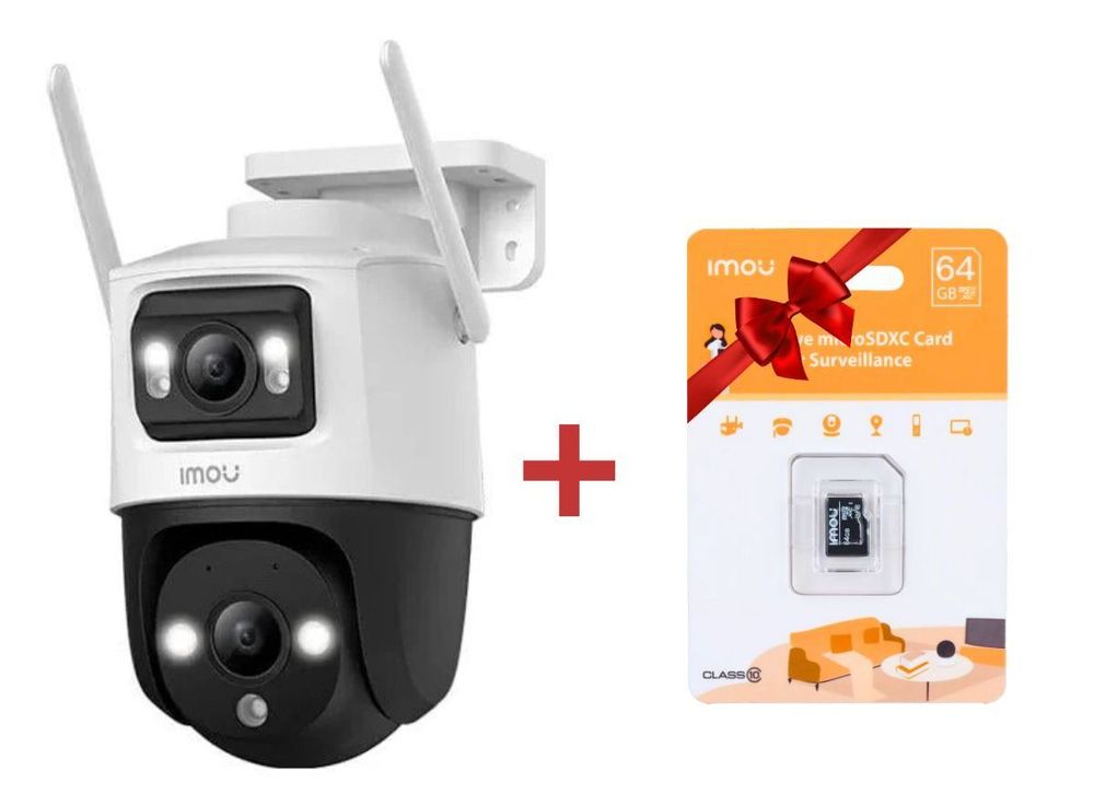 Camera supraveghere Imou Cruiser Dual Wi-Fi, 5MP+5MP, card de memorie 64GB inclus, IPC-S7XP-10M0WED-0360B+SD64GB