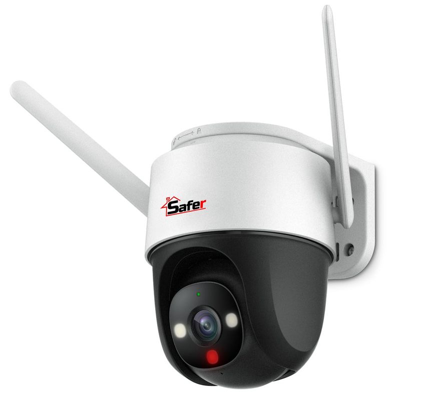 [RESIGILAT] Camera IP de exterior wireless, Safer Guardian PT, 4MP, Iluminare Duala 30m, Microfon si difuzor, MicroSD, IP66, SAF-WSD42FP-R