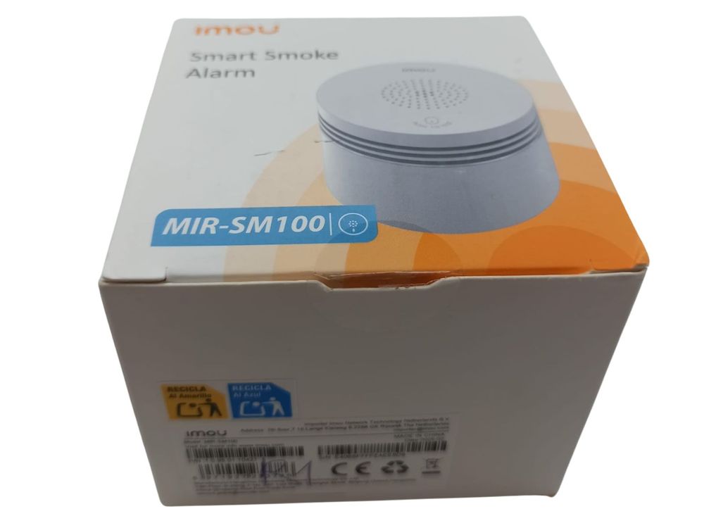 [RESIGILAT] Detector fum Imou MIR-SM100-R1, ZigBee 2.4GHz, 80dB, montare pe tavan, functioneaza cu baterie CR123A